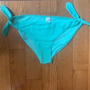 Teal tie bikini bottoms